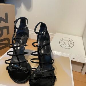 Vero Cuoio Black Strappy Heels